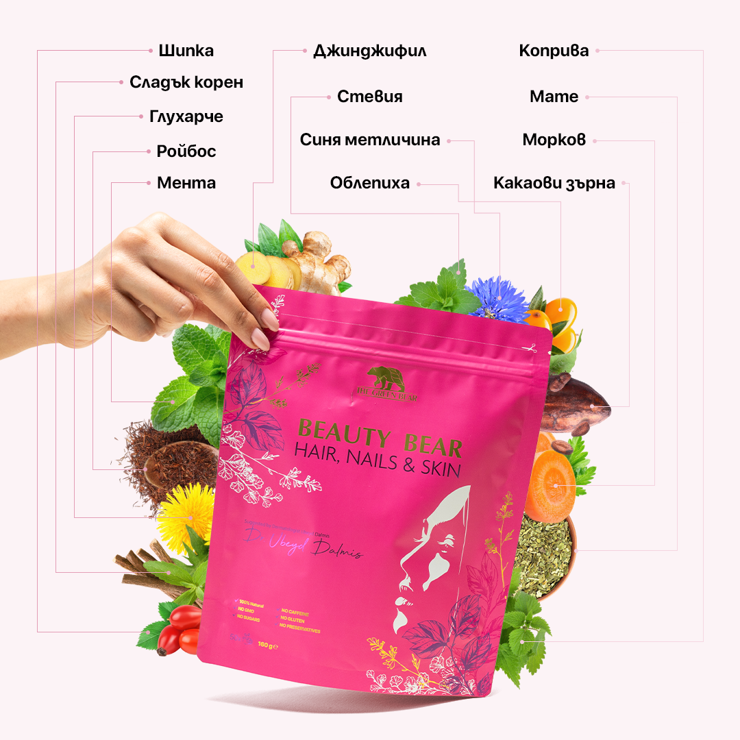 Чай за жени Beauty Bear – Skin & Hair Tea 160гр